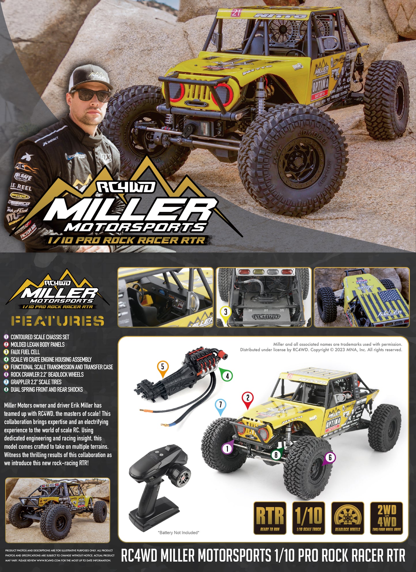 RC4WD Miller Motorsports 1/10 Pro Rock Racer RTR