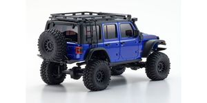 Mini-Z 4x4 Series Readyset Jeep Wrangler Unlimited Rubicon w/Accessory Parts, Ocean Blue Metallic