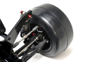 Twister Pro Drag Tire and Wheel Set Ultra high performance 1/10 Street Eliminator tire sets for B6, 22S, 22 5.0, DR10, Slash, and similar 2wd drag cars.