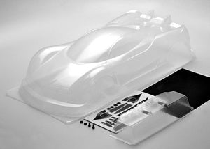 P1-Z 1/10 USGT Race Body, Clear Lexan w/ Wing USGT approved!