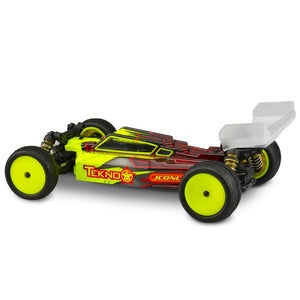 F2 Tekno EB410 Clear Body, w/ Aero S-Type Wing