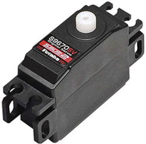 S9670SV Mini High Voltage Digital Servo 0.09sec/76oz @ 7.4v Mini servo for surface and air use.