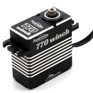 770 Winch Waterproof Brushless Rock Crawler Servo 7' Silicone Coated Steel Braided Line w/ Scale Recovery Hook included.