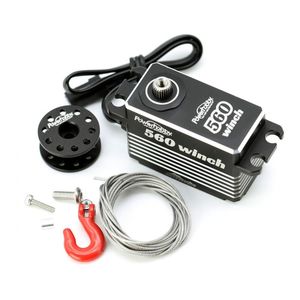 560 HV Waterproof Low Profile Smart Winch Brushless 33KG Servo Fast Heat Dissipation Aluminum Case