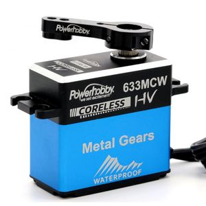 Powerhobby 633MCW High Voltage Waterproof Coreless Steel Gear Servo, w/ Aluminum Case