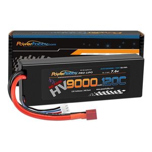 2S 7.6V HV + Graphene 9000mAh 120C LiPo Battery with Hardwired T-Plug 120C Continuous / 240C Burst