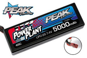 Power Plant 5000 7.4V 45C Lipo Battery, w/ Deans Connector