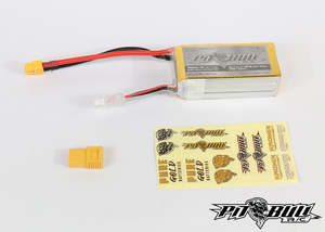 Pure Gold 50c 3s 4300mAh 11.1V Softcase Lipo Battery, w/ LED Battery Check - XT60 +Deans Plug