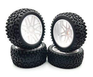 1/10 Off-Road V Line White Wheels (4pcs) Width Front:37mm Rear:43mm