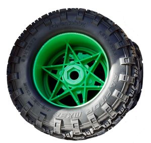 1/8 Raptor 3.8" Belted All Terrain Tires 17mm Mounted - Green